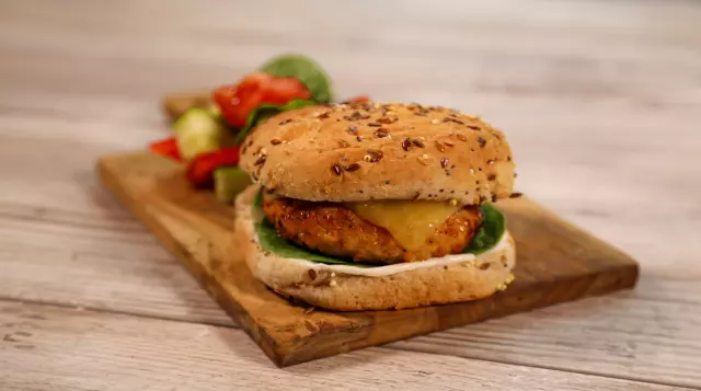 Turkey Burger & Salad