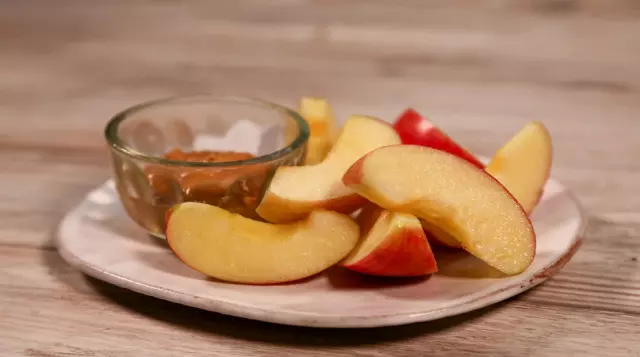 Apple Wedges with Peanut Butter