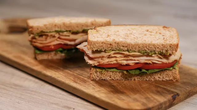 Turkey and Pesto Sandwich